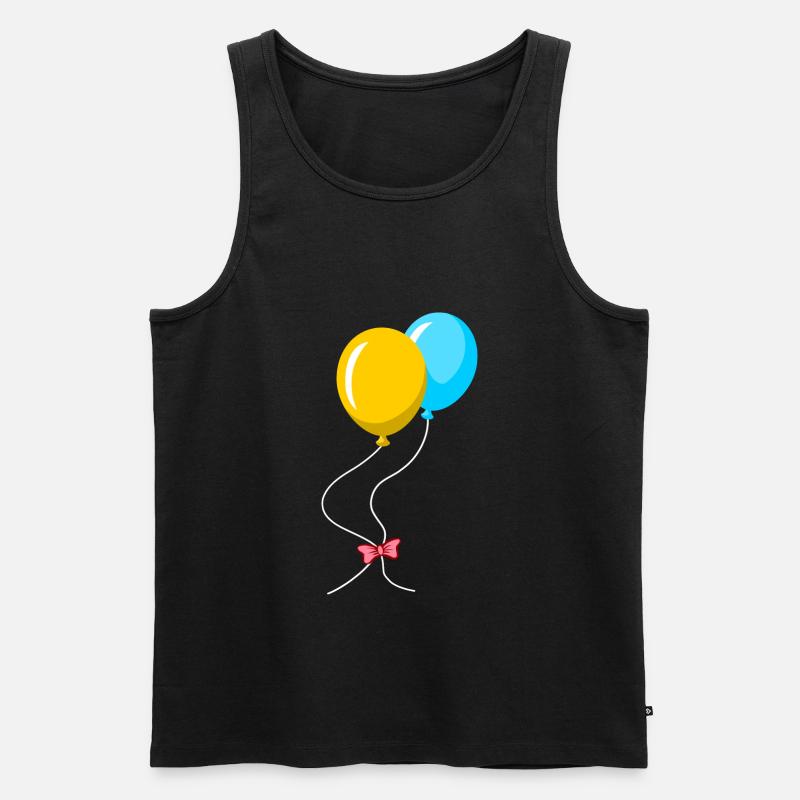 Luftballons Ballon - Männer Premium Bio Tank Top - Schwarz