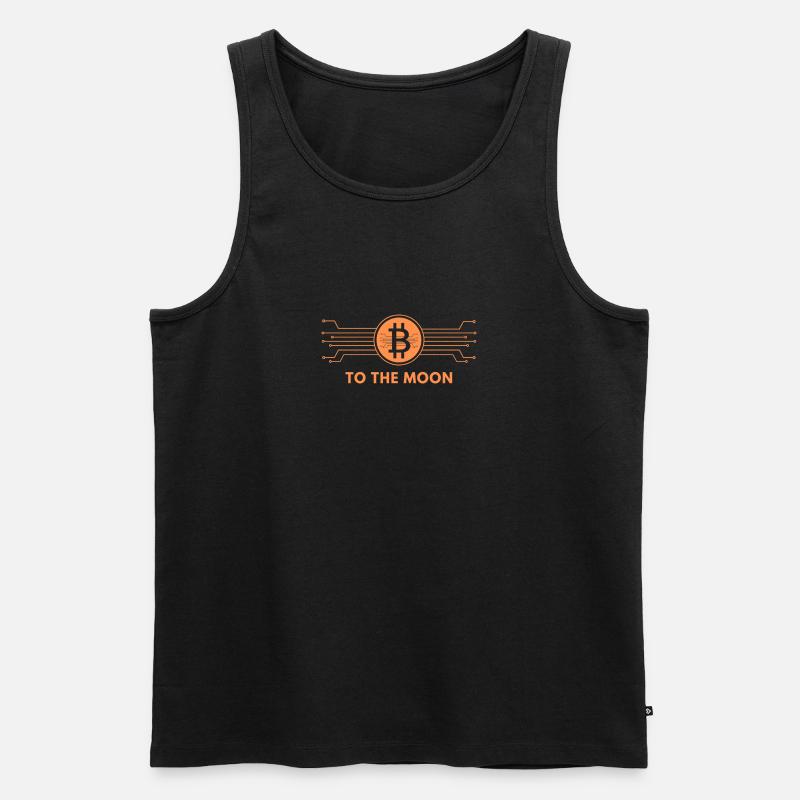 Bitcoin Flugbahn - Männer Premium Bio Tank Top - Schwarz