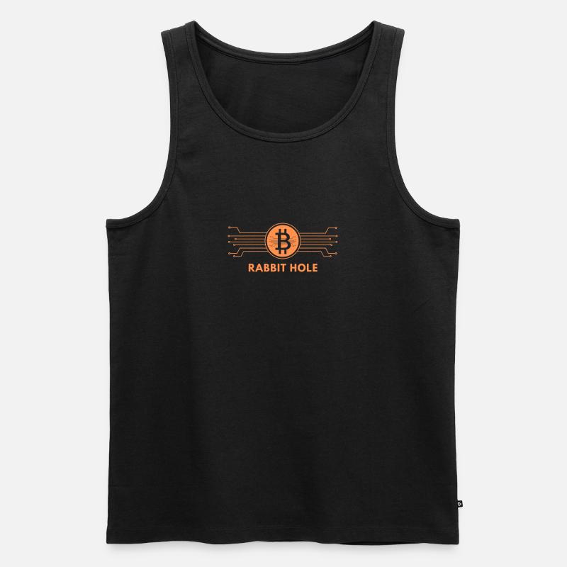 Bitcoin Rabbit Hole - Männer Premium Bio Tank Top - Schwarz