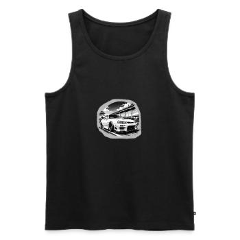 JDM Sportcar tuning Driftcar Voiture Cadeau PS - Débardeur bio Premium Homme - noir - Devant - AI Model Male 178 light (178cm)