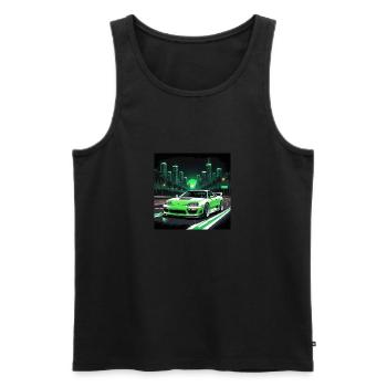 JDM Sportcar tuning Driftcar Voiture Cadeau PS - Débardeur bio Premium Homme - noir - Devant - AI Model Male 178 light (178cm)