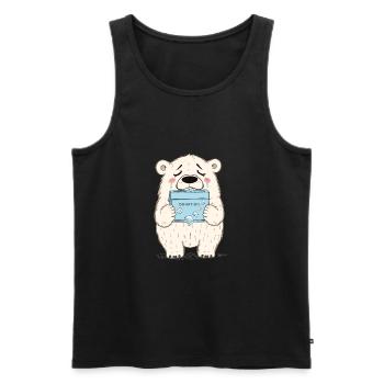 Eisbären Retten - Männer Premium Bio Tank Top - Schwarz - Vorne - AI Model Male 178 light (178cm)