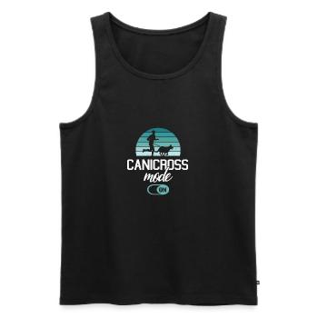 Canicross Geländelauf mit Hund Canicross Mode On - Männer Premium Bio Tank Top - Schwarz - Vorne - AI Model Male 178 light (178cm)