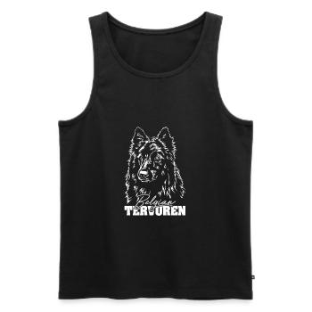 BELGE TERVUREN Portrait Chiens Chien Wilsigns - Débardeur bio Premium Homme - noir - Devant - Michal (187cm)