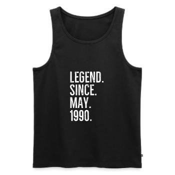 Legende seit Mai 1990 - Männer Premium Bio Tank Top - Schwarz - Vorne - Michal (187cm)