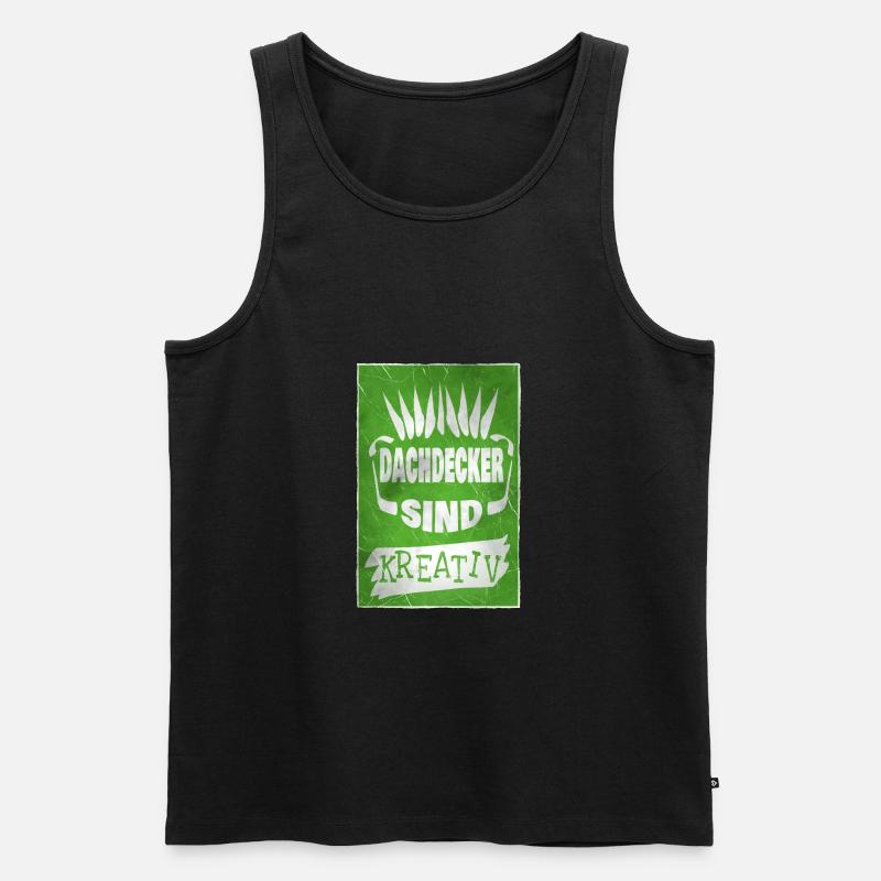 Dachdecker - Männer Premium Bio Tank Top - Schwarz
