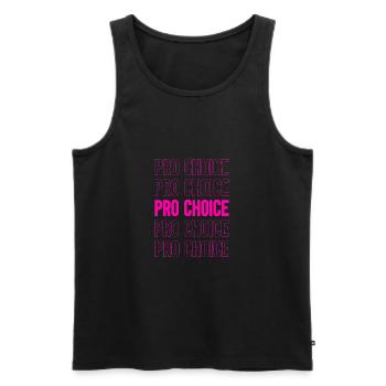 Pro Choice - Männer Premium Bio Tank Top - Schwarz - Vorne - AI Model Male 178 light (178cm)