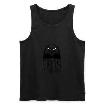 Birds Flying High - Men's Premium Organic Tank Top - black - Front - AI Model Male 178 light (178cm)