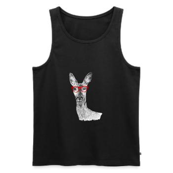 Rogen - Männer Premium Bio Tank Top - Schwarz - Vorne - AI Model Male 178 light (178cm)