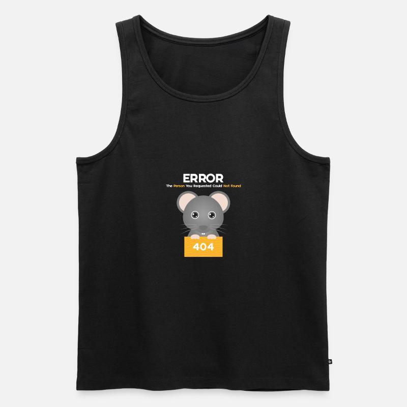 Error 404 Mouse - Men's Premium Organic Tank Top - black