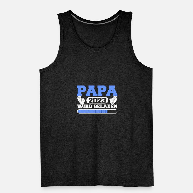 Werdender Papa 2023 loading Balken werdender Vater Männer Premium Bio Tank Top