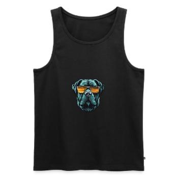 Mastiff Dog Head Cool - Men's Premium Organic Tank Top - black - Front - Michal (187cm)