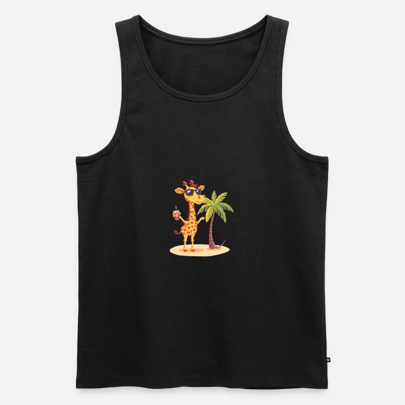 Giraffe Sommer Strand Comic - Männer Premium Bio Tank Top - undefined