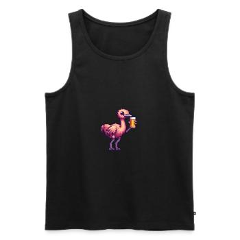 Strauss Beer Pixel - Men's Premium Organic Tank Top - black - Front - AI Model Male 178 light (178cm)