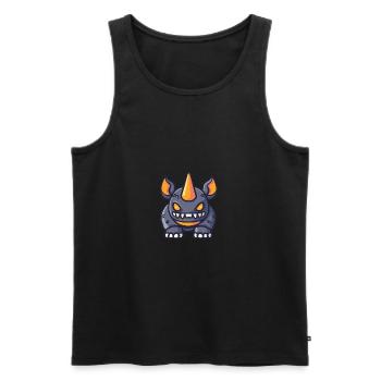Rhino Halloween Animal - Men's Premium Organic Tank Top - black - Front - Michal (187cm)