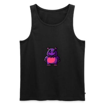 Nilpferd Halloween Tier - Männer Premium Bio Tank Top - Schwarz - Vorne - AI Model Male 178 light (178cm)