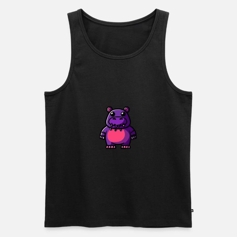 Nilpferd Halloween Tier - Männer Premium Bio Tank Top - undefined