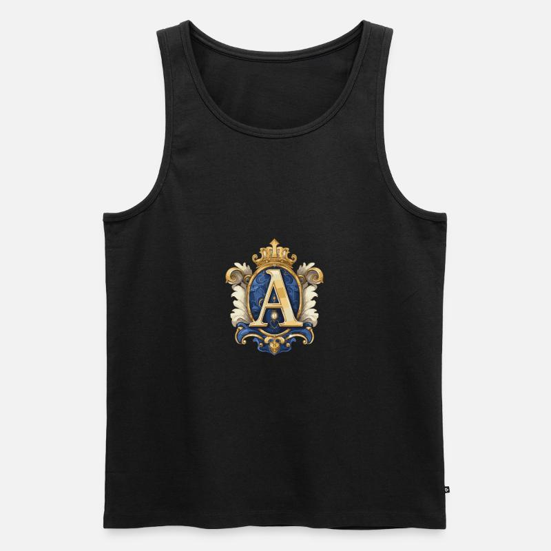 A Buchstabe Logo Krone - Männer Premium Bio Tank Top - undefined