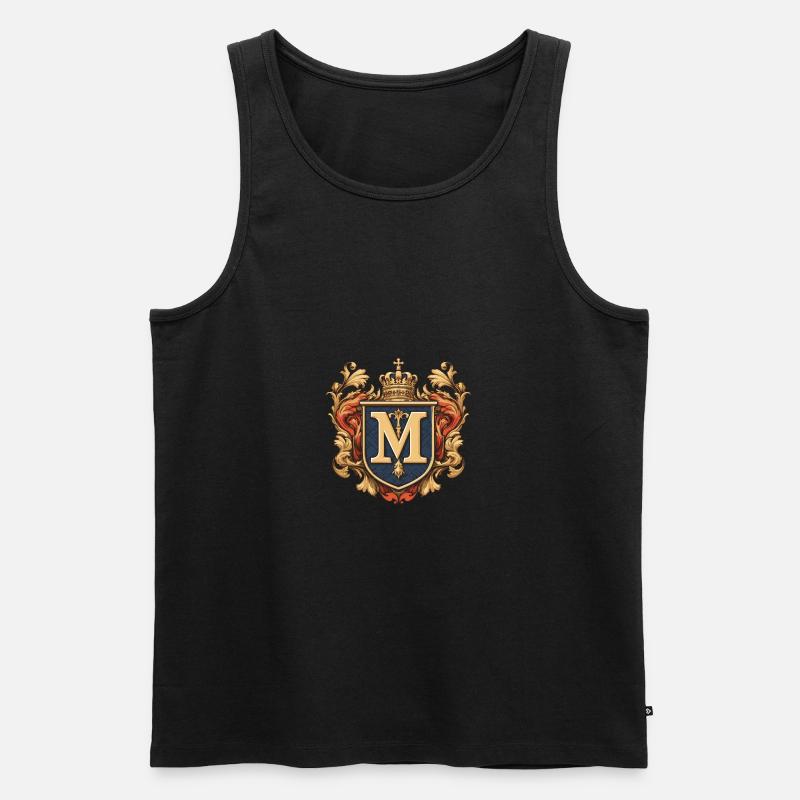M Buchstabe Logo Krone - Männer Premium Bio Tank Top - undefined