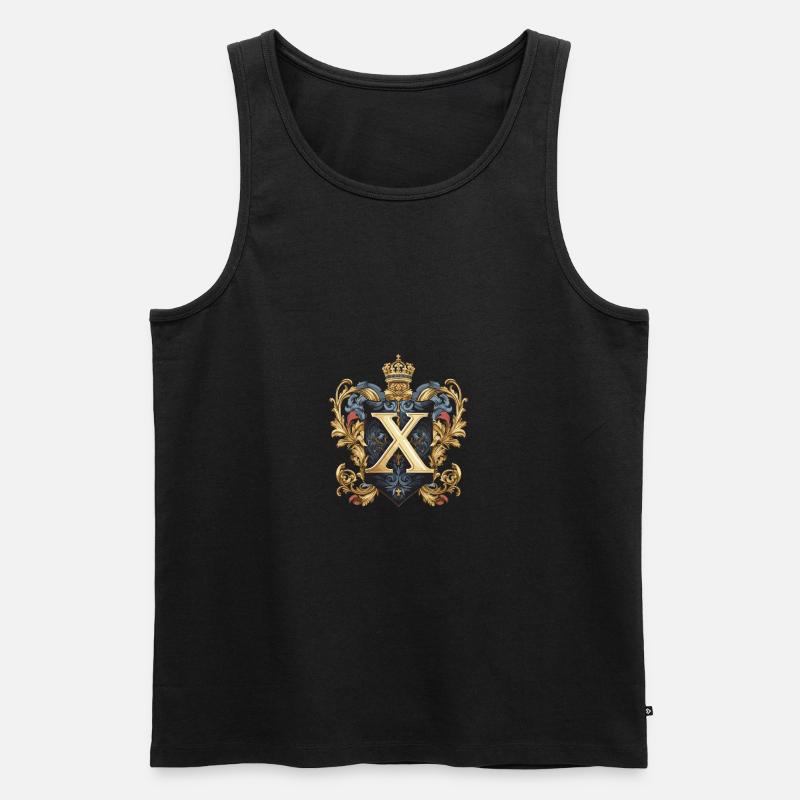 X Buchstabe Logo Krone - Männer Premium Bio Tank Top - undefined