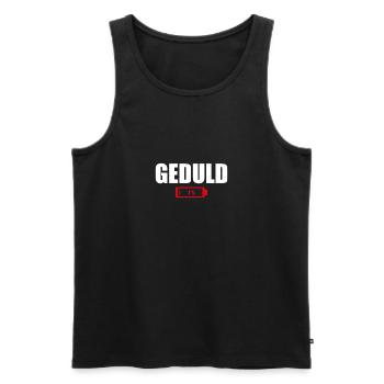 Geduld 1 % - Männer Premium Bio Tank Top - Schwarz - Vorne - Michal (187cm)