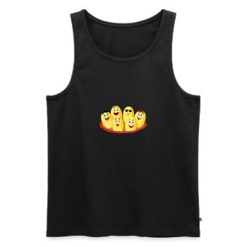 Chips, chipsfamily, family, potato chips - Men's Premium Organic Tank Top - black - Front - AI Model Male 178 light (178cm)