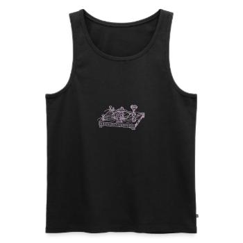 Vintage Morse Code Device, Retro Communication - Men's Premium Organic Tank Top - black - Front - AI Model Male 178 light (178cm)
