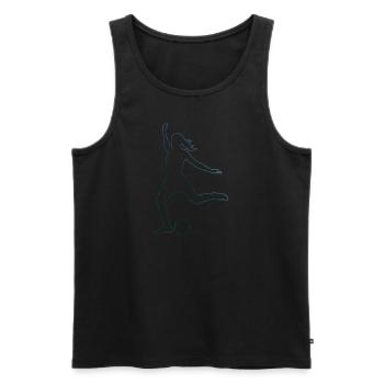 Fussballspiel Damen Fussballspielen Herren - Männer Premium Bio Tank Top - Schwarz - Vorne - Michal (187cm)
