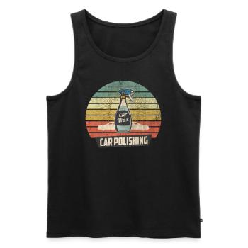 Autopflege Polier Car Wax Design - Männer Premium Bio Tank Top - Schwarz - Vorne - AI Model Male 178 light (178cm)