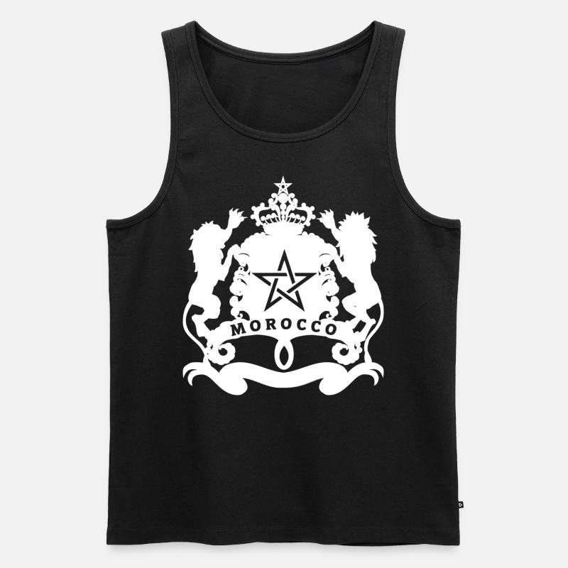 Marokko - Männer Premium Bio Tank Top - Schwarz