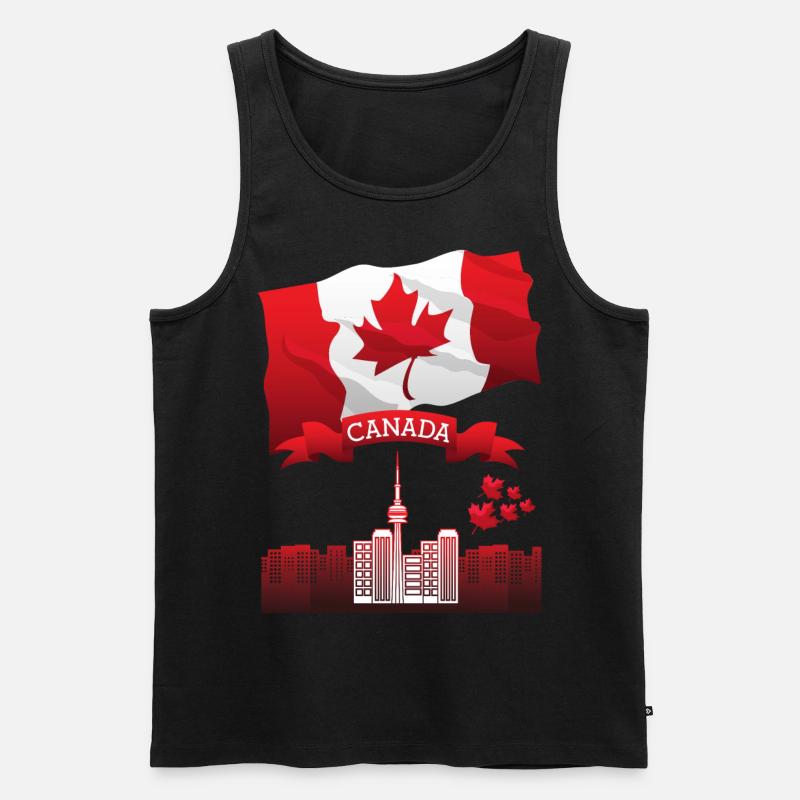 Kanada - Männer Premium Bio Tank Top - Schwarz