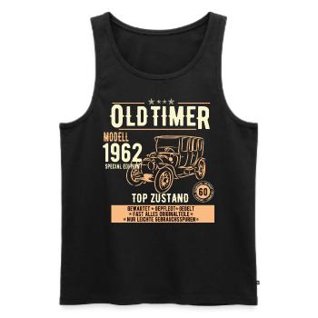 60. Geburtstag Oldtimer 1962, Geschenk - Männer Premium Bio Tank Top - Schwarz - Vorne - Michal (187cm)