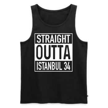 Straight OUTTA Istanbul 34 - Men's Premium Organic Tank Top - black - Front - AI Model Male 178 light (178cm)