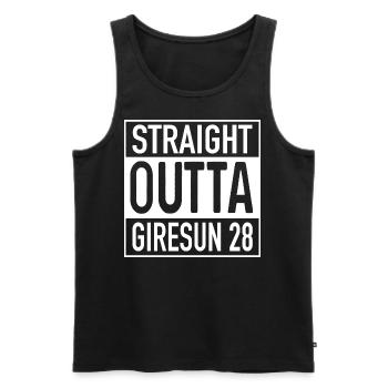 Straight OUTTA Giresun 28 - Männer Premium Bio Tank Top - Schwarz - Vorne - AI Model Male 178 light (178cm)