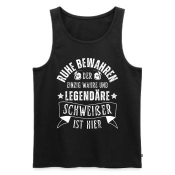 Legendärer Schweißer Beruf - Männer Premium Bio Tank Top - Schwarz - Vorne - Michal (187cm)