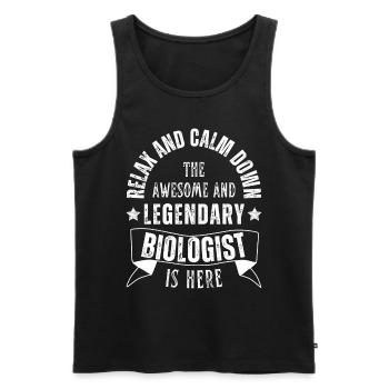 Legendary biologist professions - Men's Premium Organic Tank Top - black - Front - Michal (187cm)