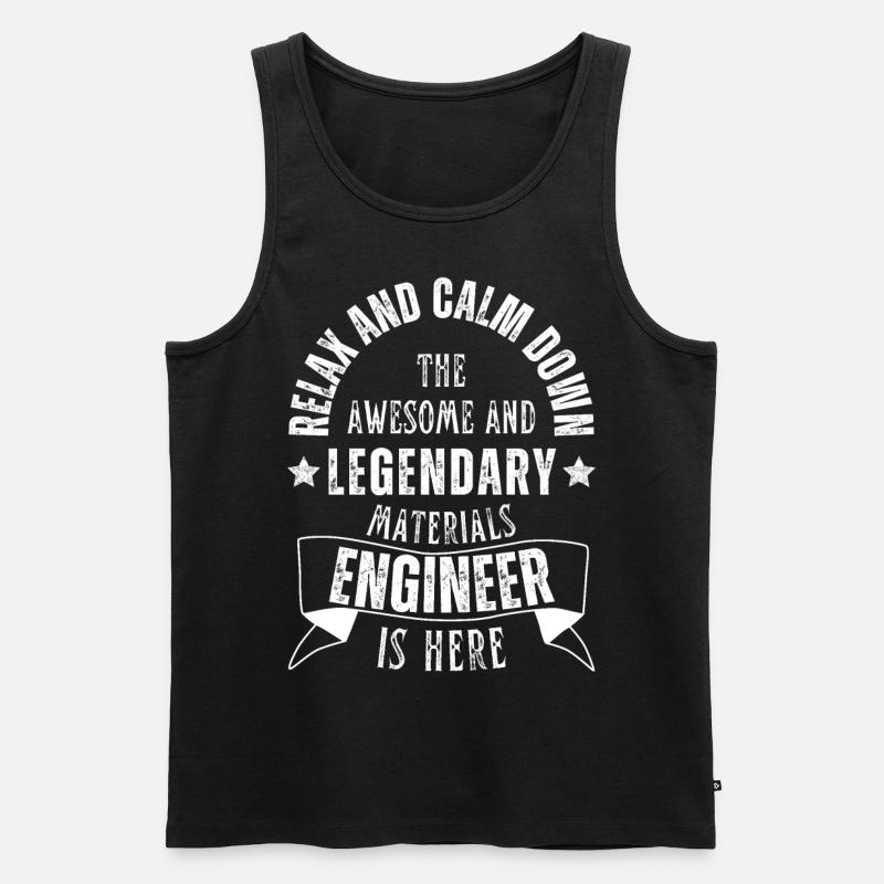 Legendary materials engineer is a profession here - Men's Premium Organic Tank Top - black