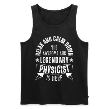 Legendäre Physiker Beruf - Männer Premium Bio Tank Top - Schwarz - Vorne - Michal (187cm)