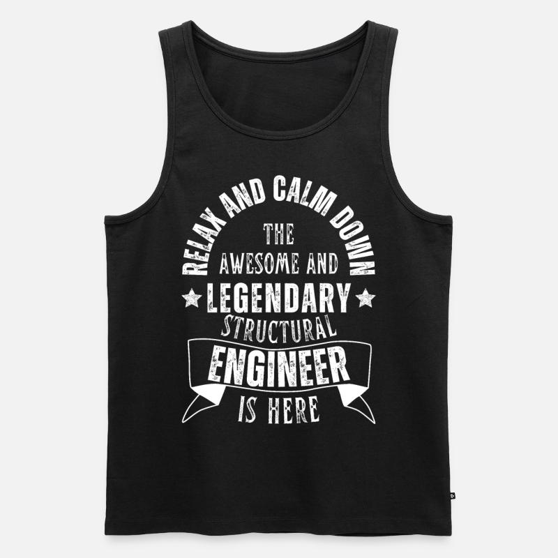Legendärer Statiker Ingenieur - Männer Premium Bio Tank Top - Schwarz