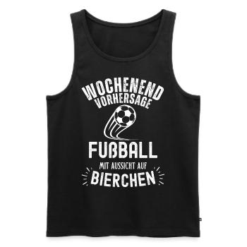 Fußball Fussball Bier lustiger Spruch Deutschland - Männer Premium Bio Tank Top - Schwarz - Vorne - Michal (187cm)