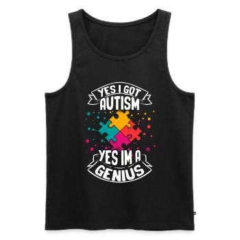 Autismus - Männer Premium Bio Tank Top - Schwarz - Vorne - Michal (187cm)