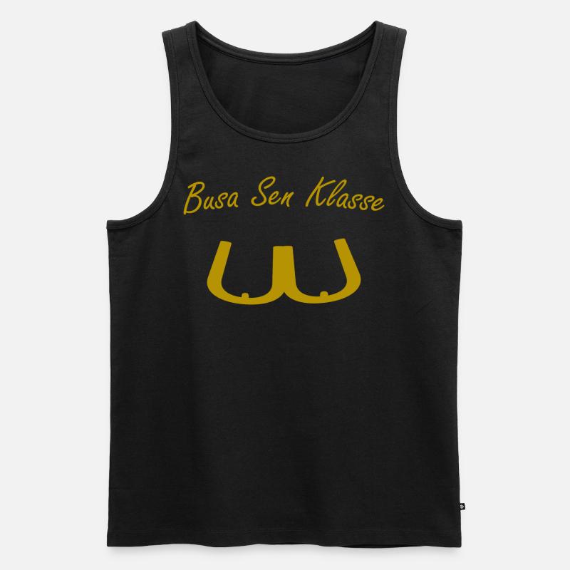 Busa Sen Klasse - Männer Premium Bio Tank Top - Schwarz