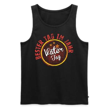 Vater Tag! - Männer Premium Bio Tank Top - Schwarz - Vorne - AI Model Male 178 light (178cm)