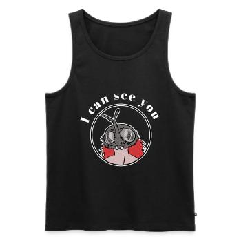 I Can See You - Männer Premium Bio Tank Top - Schwarz - Vorne - AI Model Male 178 light (178cm)