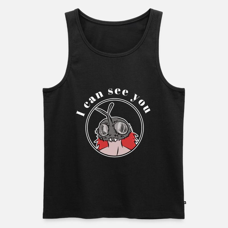 I Can See You - Männer Premium Bio Tank Top - Schwarz