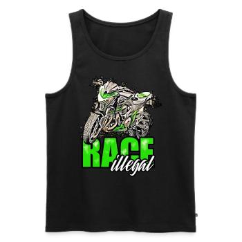 Motorrad - Männer Premium Bio Tank Top - Schwarz - Vorne - Michal (187cm)