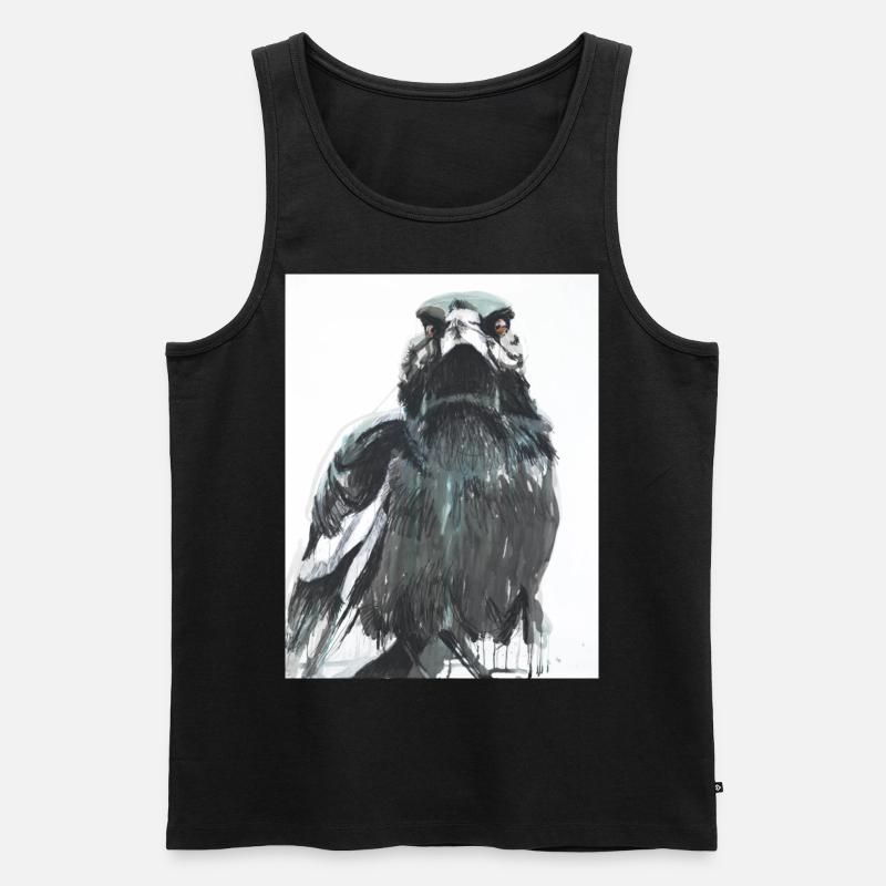 krähe ds - Männer Premium Bio Tank Top - Schwarz