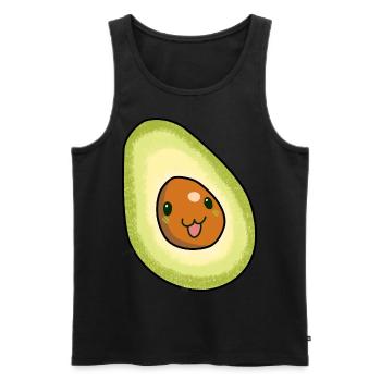 Avocado Frucht naschen Speise Früchte Vitamine - Männer Premium Bio Tank Top - Schwarz - Vorne - Michal (187cm)