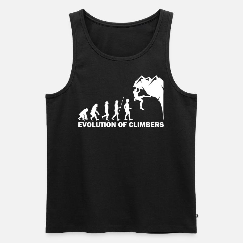 Evolution des grimpeurs Bloc - Débardeur bio Premium Homme - noir
