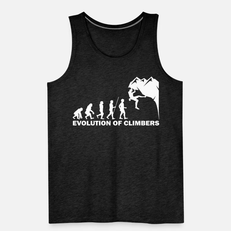 Evolution of climbers Bouldern Männer Premium Bio Tank Top